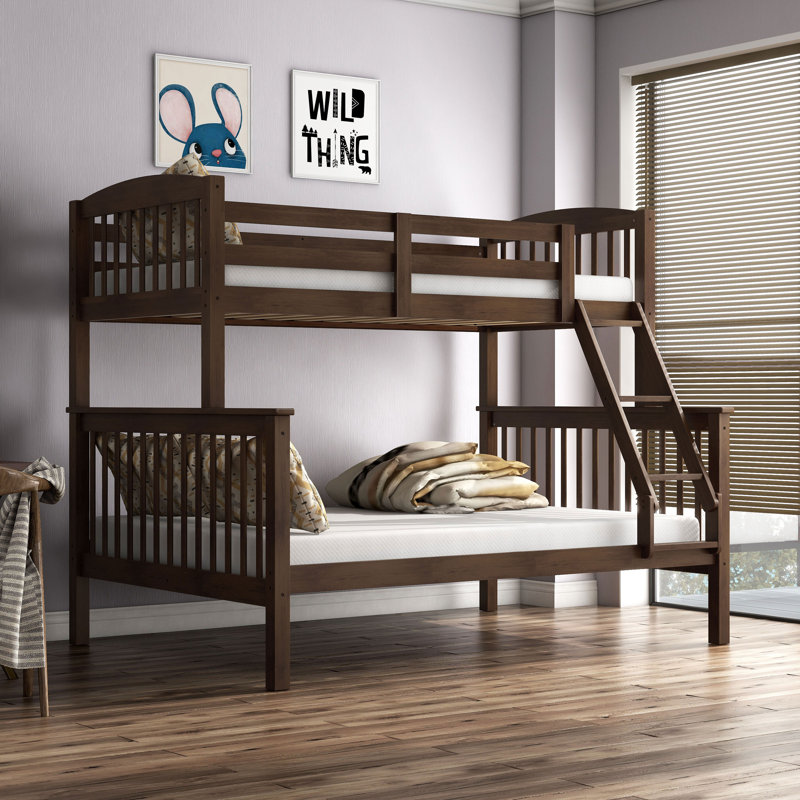 Kearie Twin over Full Standard Bunk Bed, Brown