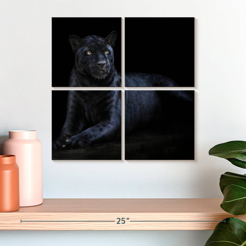 Brampt Black Jaguar, 18" H x 18" W