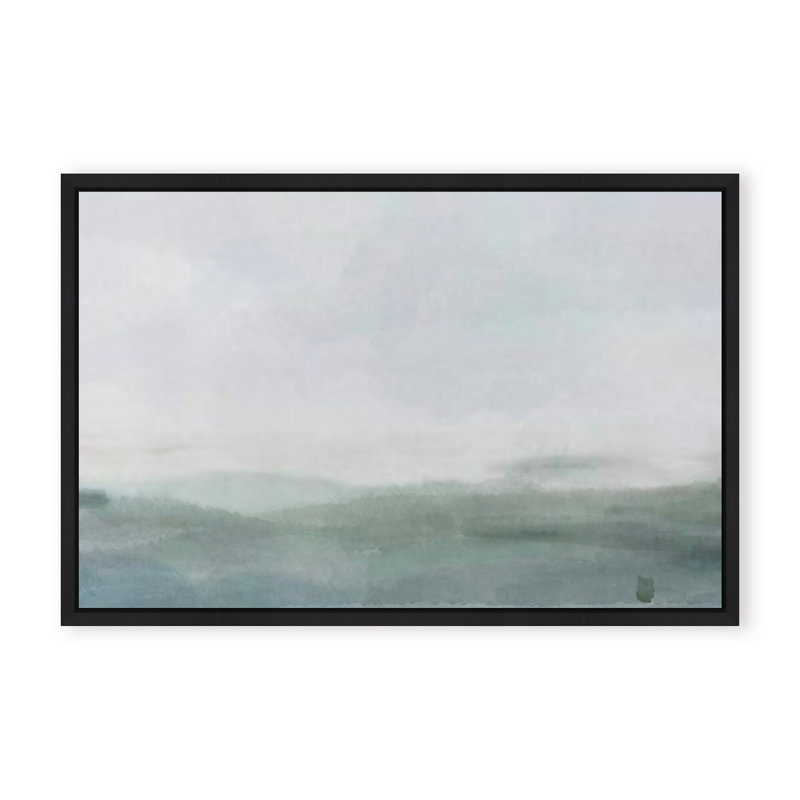 Coastal Retreat Cerulean Serenity, 16" H x 24" W x 2.375" D, Framed Canvas, Black
