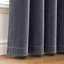 Grey Velvet Eyelet Curtains Room Darkening Window Panels Soft Touch Pair-1597211981