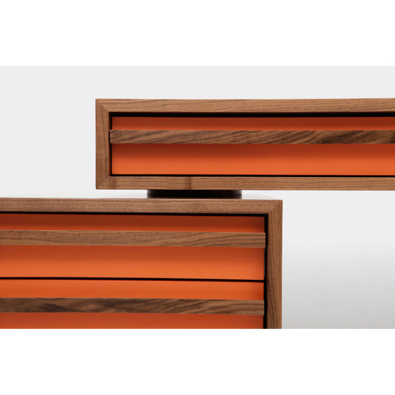 Writing Desk, Brown/Orange