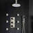 FontanaShowers Versilia Color Changing LED Shower Head with Adjustable Body Jets and Mixer-48170773-48170780
