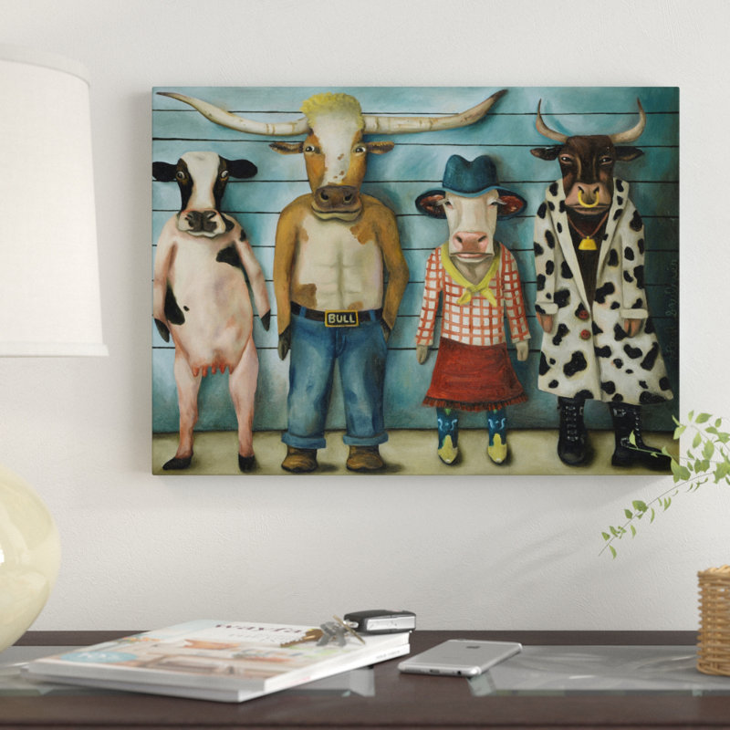 « betail line up », reproduction sur toile tendue, H 35 po x l 47 po x P 2 po