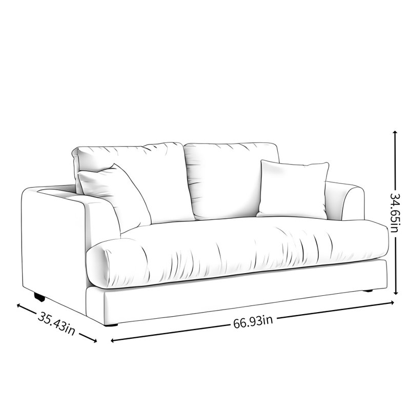 American Retro Fabric Sofa