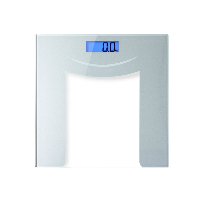 Ultra Thin, Silver and Glass Scale With Easy To Read LCD Display - Auto Step On