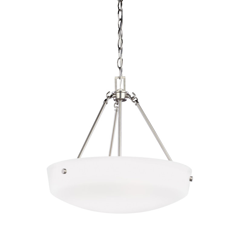 Luminaire suspendu à trois lumières Kerrville de Génération Éclairage , Non, Nickel brossé