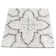 Garden Random Sized Marble Mosaic Tile in White/Grey