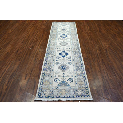 Transitional One-of-a-Kind Runner 2'7" X 9'7" Runner Wool Area Rug