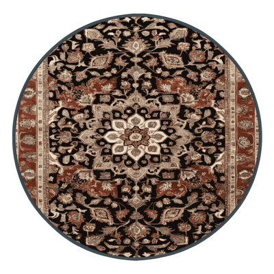 Machine Washable Persian Brown Area Rug