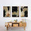 Baked Paintstrokes IV, reproduction encadrée sur toile 3 pièces-91887012-91887007