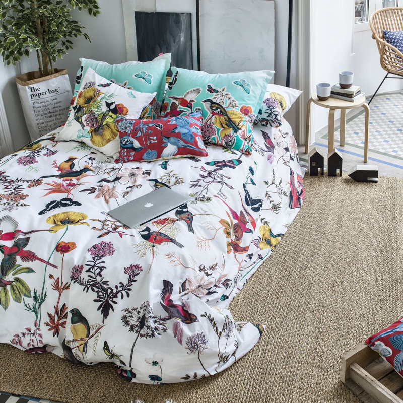 Heidlersburg Cotton Floral Duvet Cover Set