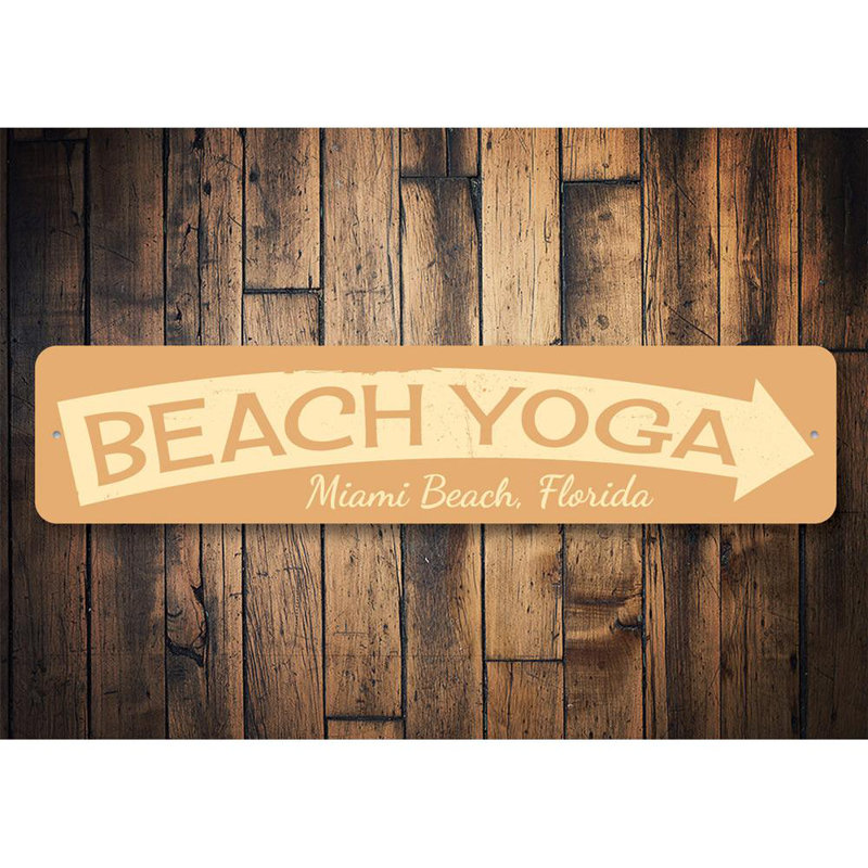 Plaque de plage en aluminium, H 4 po x l 18 po x P 0,04 po