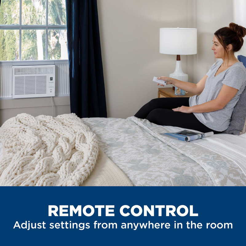 White 6000 BTU Electronic Window Air Conditioner with Remote