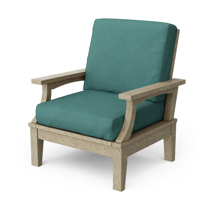Chaise à assise profonde Heritage, Tanné, Vert