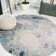 Lasley Contemporary POP Modern Abstract Vintage Cream/Blue Rug