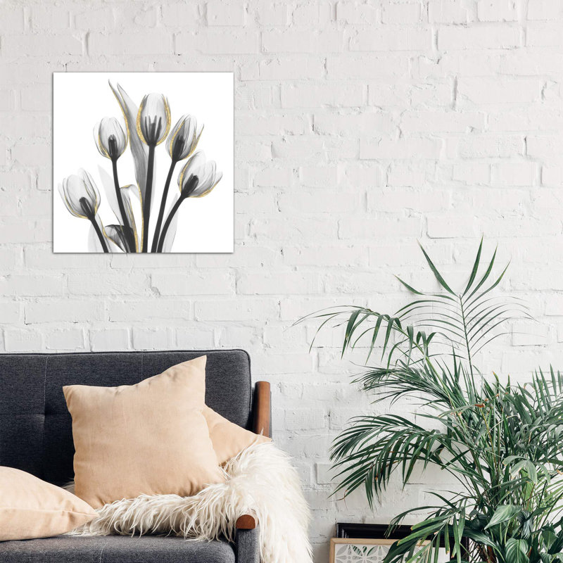 « doréy tulipes i » par albert koetsier,-print, Toile tendue, H 18 po x l 18 po x P 1,5 po