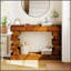 Console géométrique empilable en bois, parfaite pour un décor moderne et des solutions de rangement polyvalentes.