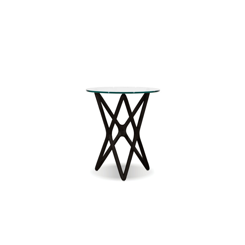 Table de bout haute Quasar, Black, 22" H x 19" W x 19" D