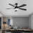 52 Inch Modern Ceiling Fan With 3 Color Dimmable 5 ABS Blades Remote Control Reversible DC Motor With Led Light-222484074