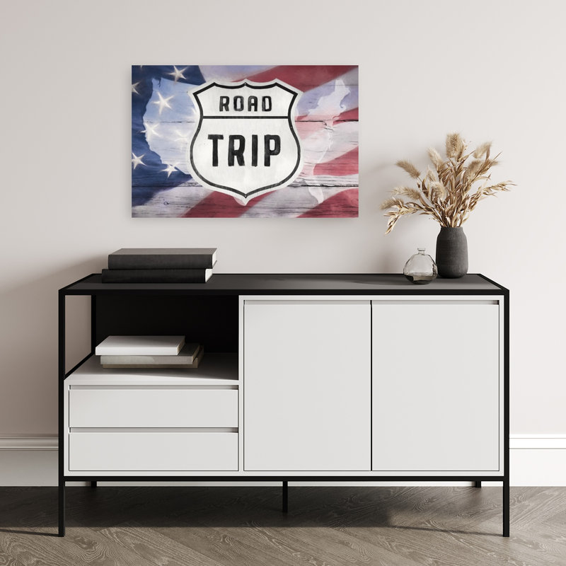 American Road Trip, reproduction d'art murale contemporaine, H 16 po x l 24 po