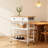 Kitchen Island Cart With Electrical Outlet, 2 Drawers, Wine Rack & Locking Wheels - Mobile Storage Cabinet With Charging Station For Coffee Bar And Microwave