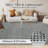 Area Rugs Washable Boho Non-Slip Dining Room Soft Thin Waffle Print Bedroom Indoor Floor Carpet for Living Room Light Grey-1346244042