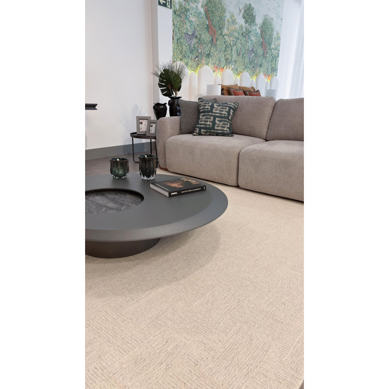Prisni Hand Tufted Area Rug, Cream, Rectangle  8 X 10 (FT)