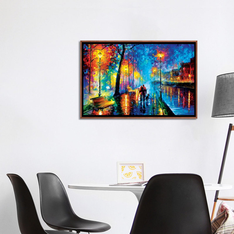 « melody of the night »-reproduction d’art sur toile tendue, H 18 po x l 26 po, Toile avec cadre flottant