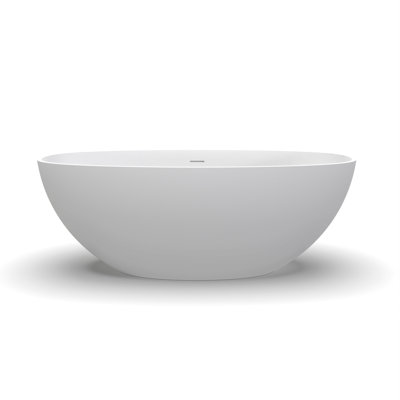 61 Inch Small Size Artificial Stone Solid Surface Freestanding Bathroom Bathtub