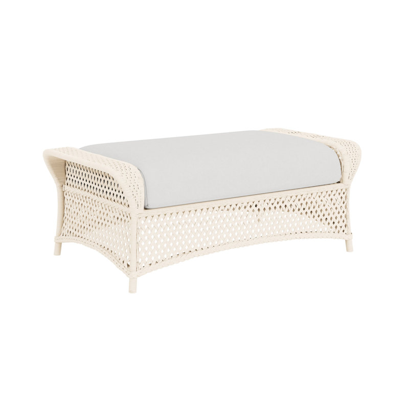Grand Traverse Outdoor Ottoman, Caramel, Canvas Natural Sunbrella® Canvas