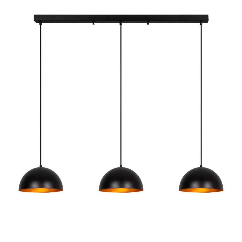 Lustre, H 55,12 po x l 11,81 po x P 43,7 po, Noir