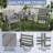 All Weather HDPE Bar Height Outdoor Table and Chairs Set for Bistro Patio Balcony-2033036098-2024442129