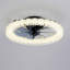 Ventilateur de plafond encastré 19,7 pouces avec ensemble de DEL, commande à distance, moteur à courant continu à 6 vitesses et conception en cage noire pour la cuisine ou la chambre à coucher