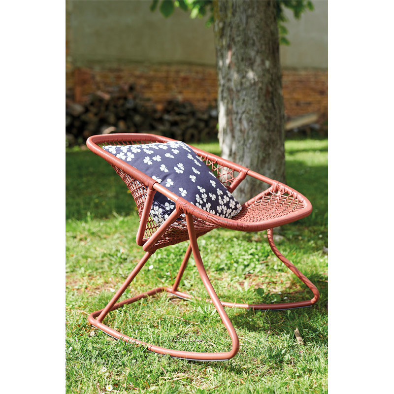 Sixties Outdoor Rocker Chair, Red Ochre