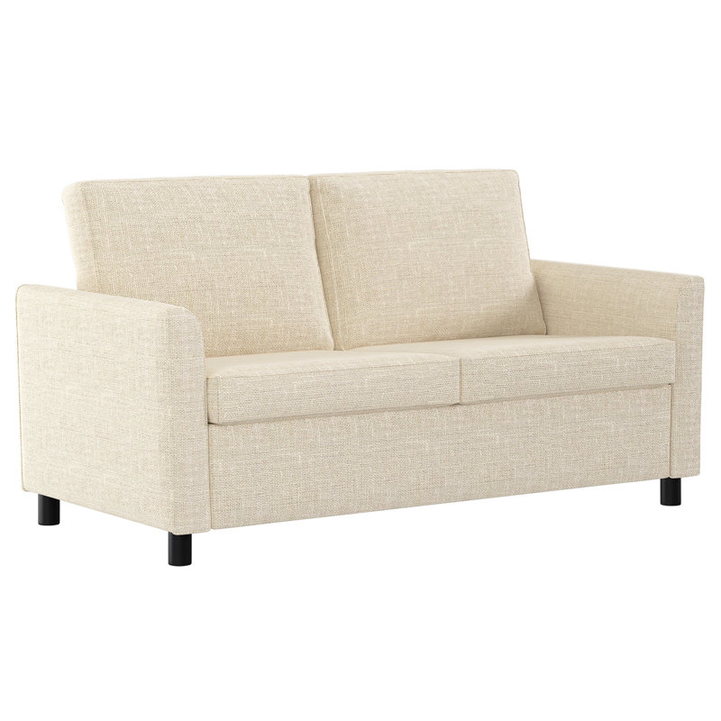 2 Seater Linen Loveseat, Beige