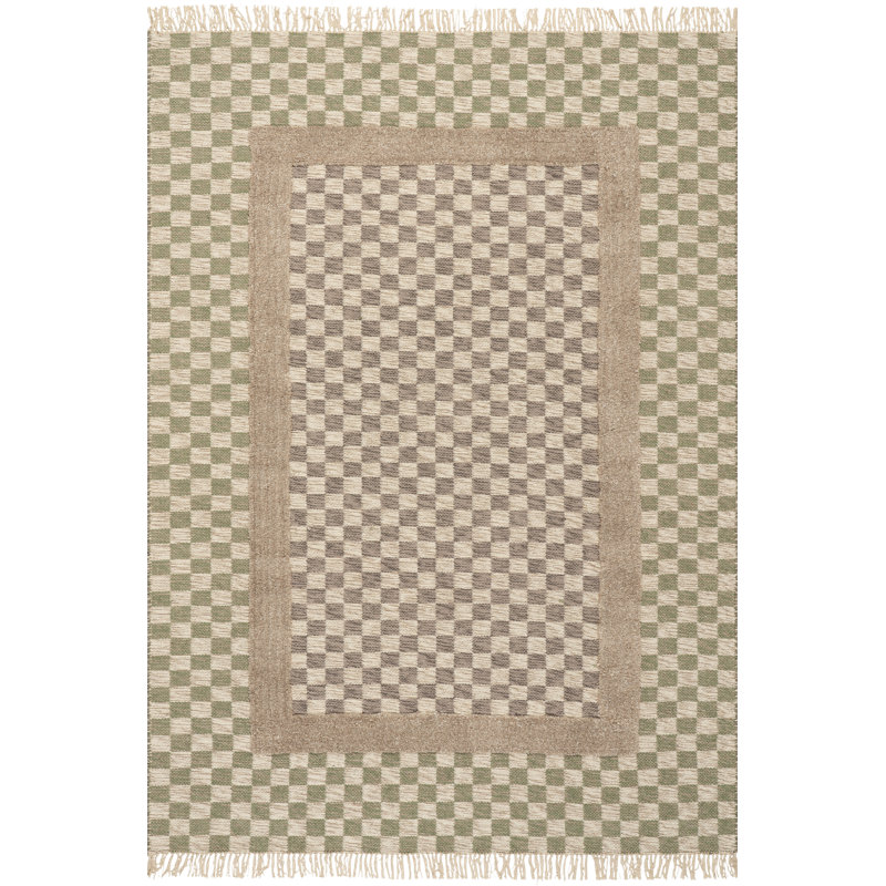 Carmeon Hamilton Memphis Modern Checkered Hand Woven Rug, Rectangle 3' x 5'