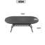 Table de salle à manger en aluminium coulé avec cadre noir et trou pour parasol L81,89 * W41,34 po (table incluse seulement)