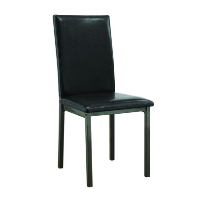 Chaise d’appoint rembourrée en noir oaxaca