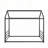 Montessori Style Metal Floor Bed Frame, House Shaped Bed with Guardrails, No Slats-74143706-74143707