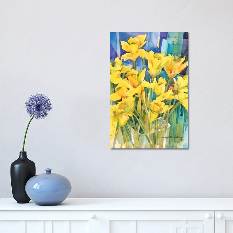 Daffodil Delight 1 Piece Wrapped Canvas Painting, 30.48 cm H x 45.72 cm W