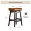 Ensemble de 2 tabourets de bar 26 po en bois massif avec revêtement en similicuir et siège brun-1449868648-1472859804