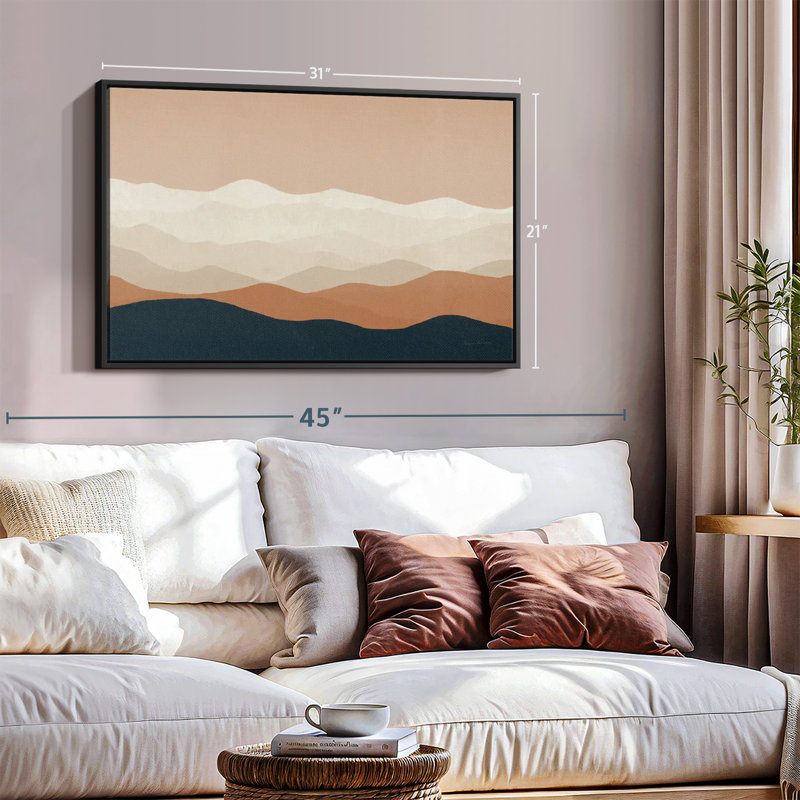 Abstrait «Mojave Mountains II, art mural», H 21 po x l 31 po