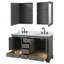 Ensemble de meuble-lavabo double 60 "avec miroir Deborah-23113252-80209520