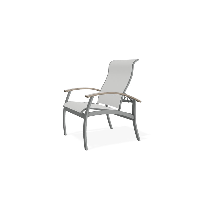 Chaise de patio Askar, Désert, Graphite texturé, Blanc 6D Sunbrella®