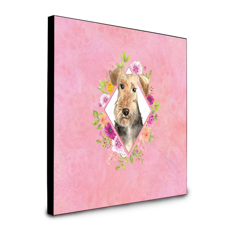 Panneau mural Dollman Flowers, Rose, Terrier brun