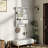 White Space - Saving Floating Makeup Vanity With Big Mirror, Wall Mounted Storage 3 Drawers, 5 Pockets & Hooks Unit For Small Decor