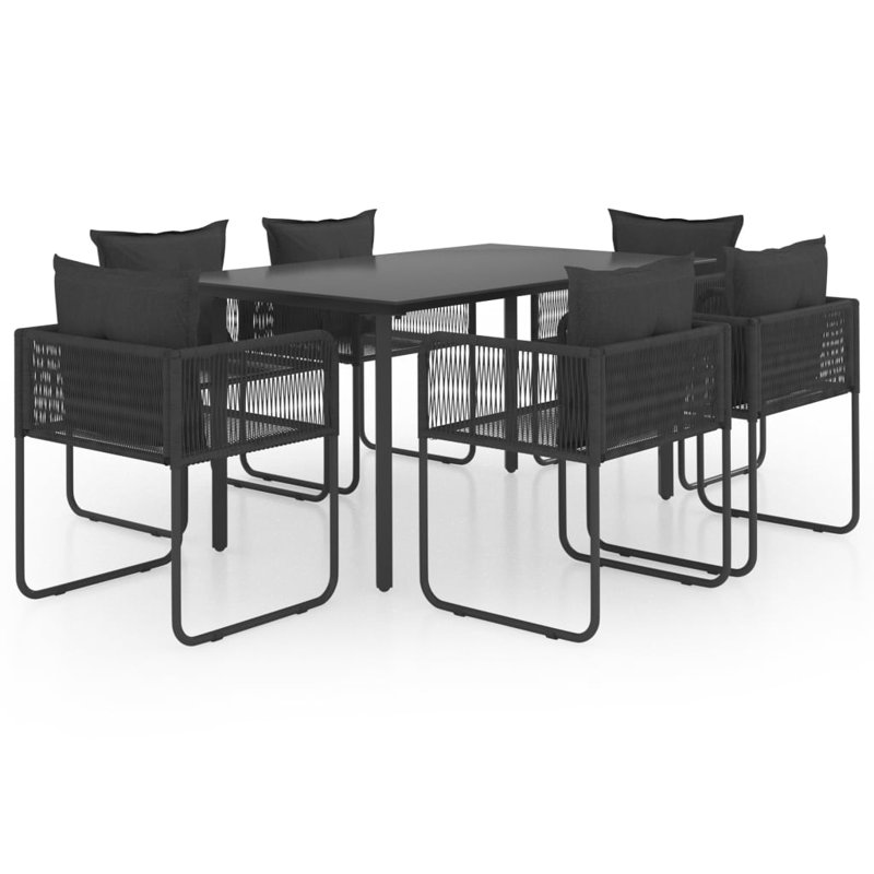 Ensemble bistro Algertha Square - 31,5 po de long avec coussins, 59.1", 6