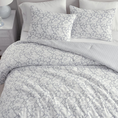 Ensemble d'édredon réversible en coton Martha Stewart