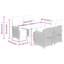 Table rectangulaire 5 pièces Vidaxl-127327176-127327172-124239207