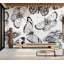 Murale pelez et collez de qualité supérieure - Art de croquis de papillon-1940339399